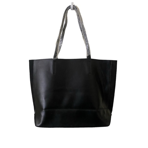 Vegan leather & Suede Large Tote - Picture 3 of 4